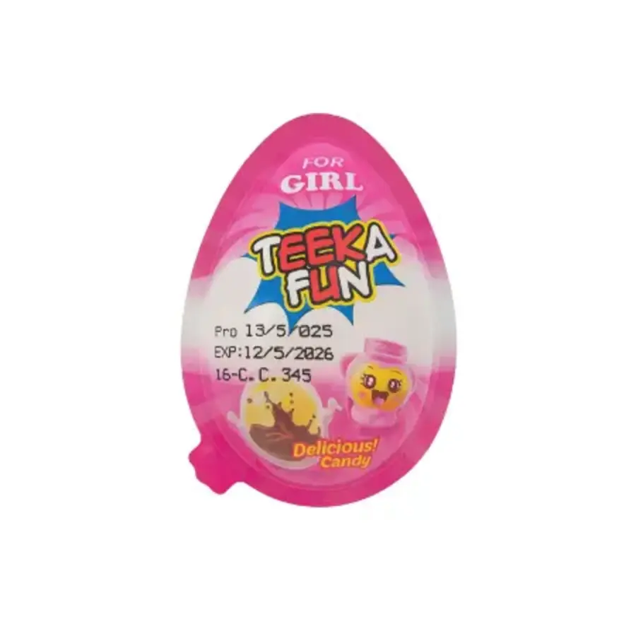 Teeka Fun Small Chocolate Egg Girl 15G